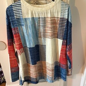 Patchwork Long Sleeve Top